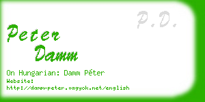 peter damm business card