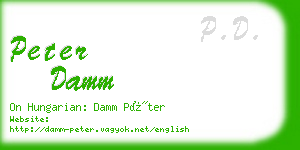 peter damm business card